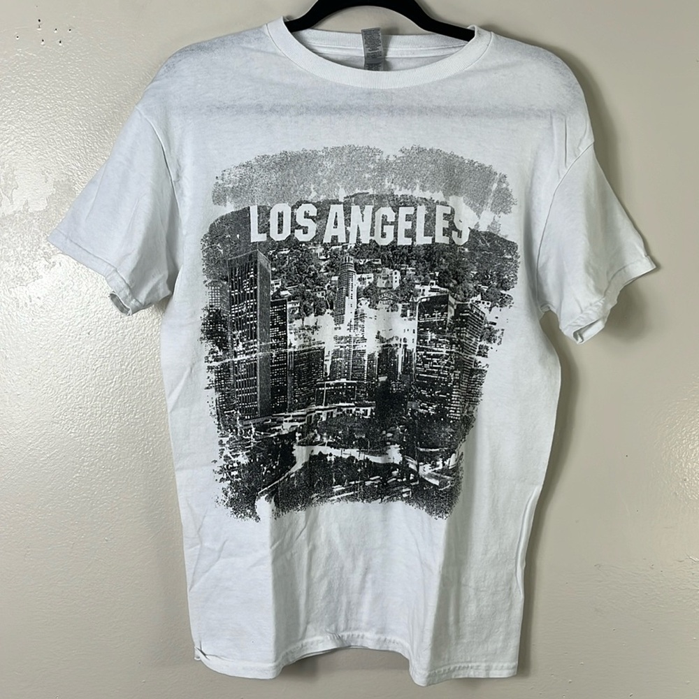 Los Angeles California Vintage 90s Hanes City Skyline Tee Shirt Men’s M